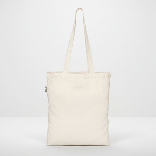 Recycled 5oz Long Handle Cotton Shopper - Natural