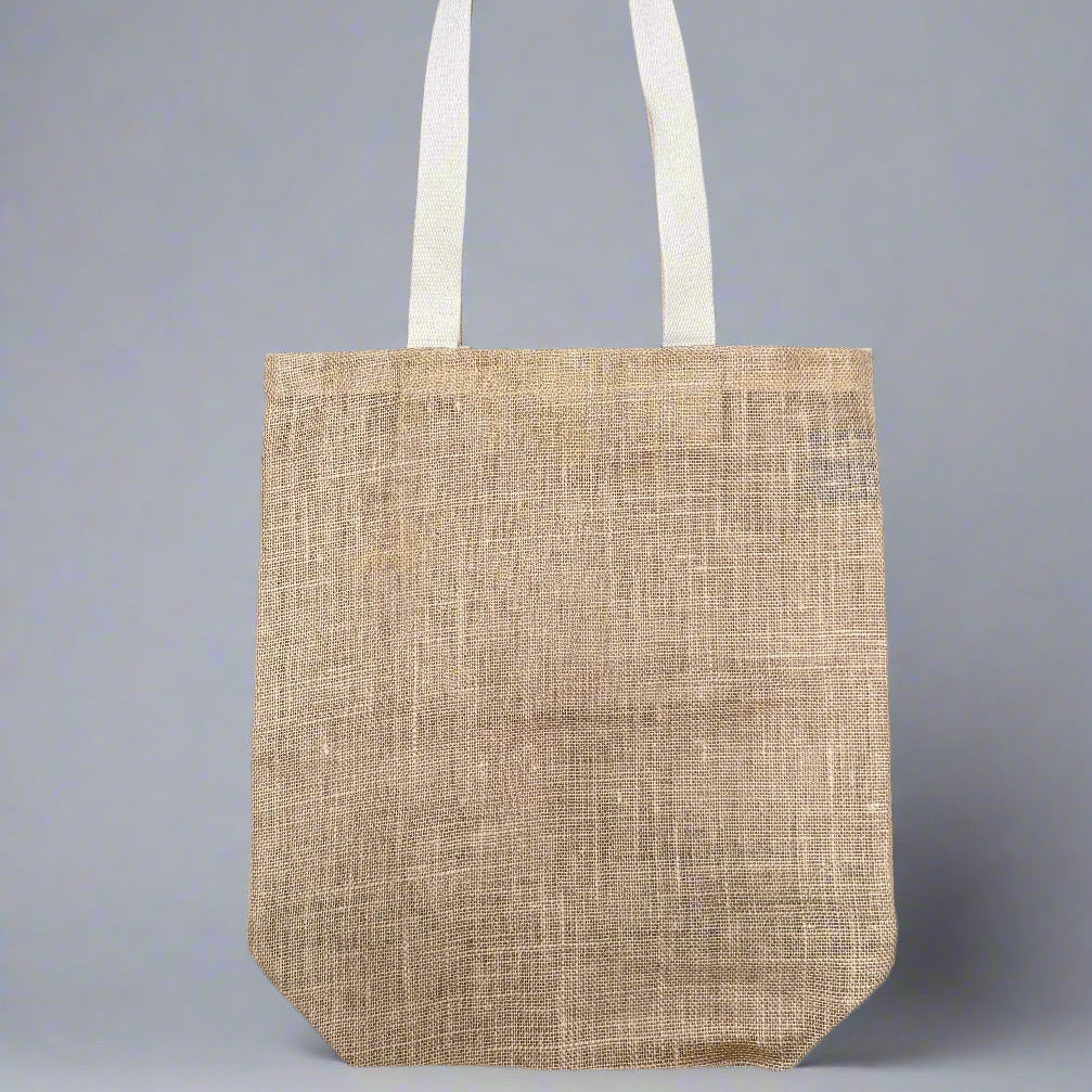 Daily Tote T1 Jute Tote (Natural/White Handles) - 37x42