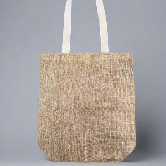 Daily Tote T1 Jute Tote (Natural/White Handles) - 37x42