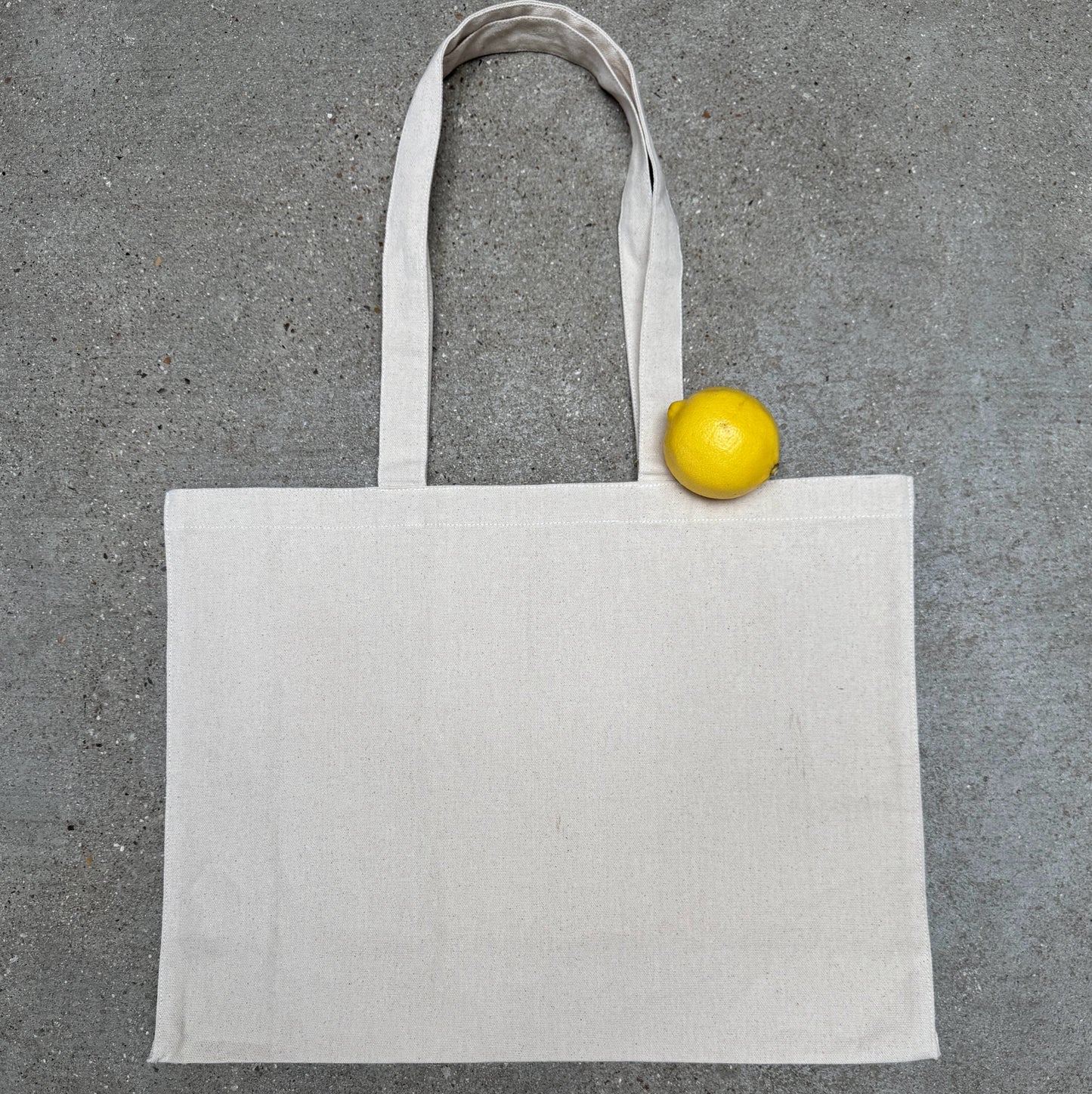 Blank Over Tote Bag, Recycled Cotton Tote - Natural (T9)