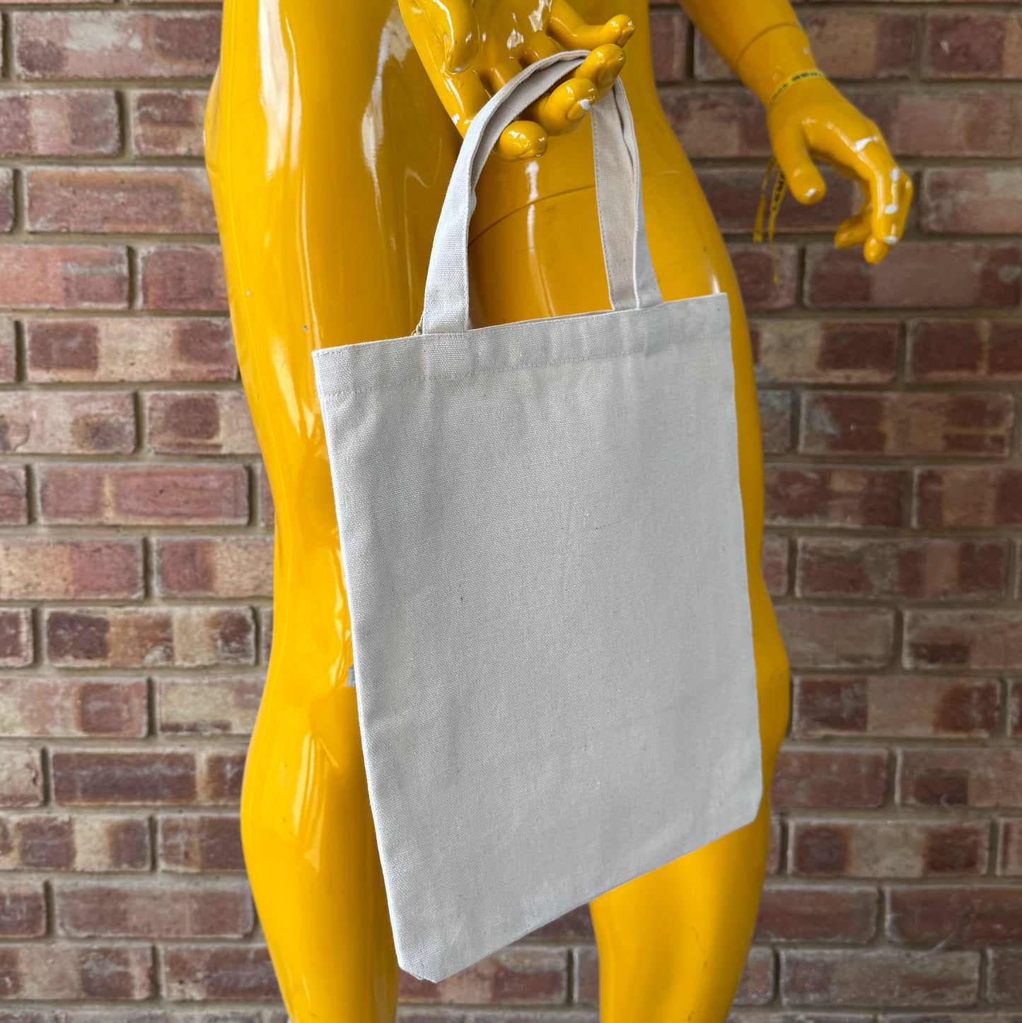 Blank Mini Tote Bag, Recycled Cotton - Natural (T3)