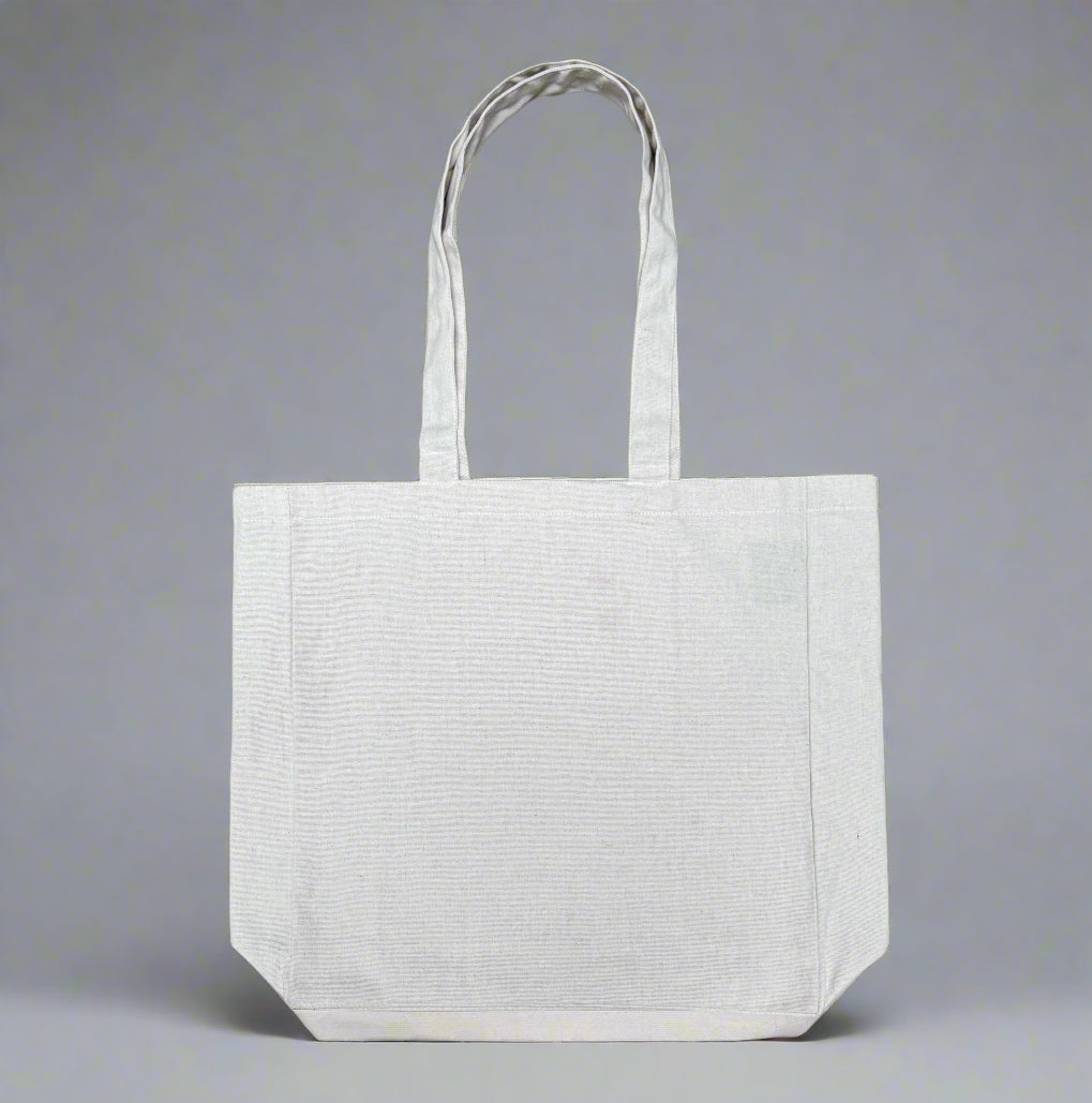 Blank Square Tote Bag, Recycled Cotton - Natural (T6)