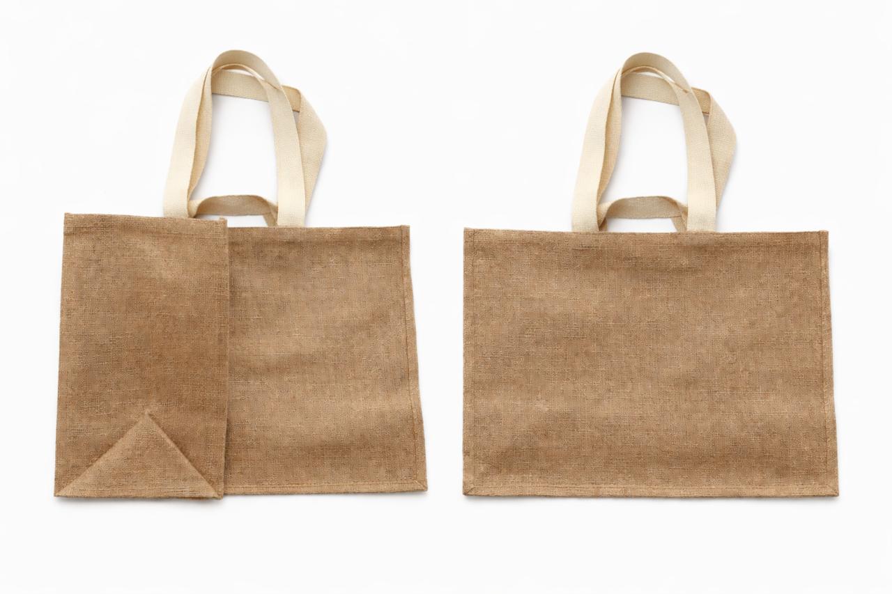 Blank Oversize Jute Shopper, Starched Jute - Natural (T05)