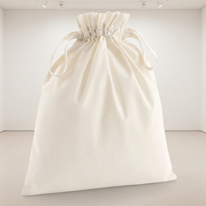 Organic Cotton Draw Cord Bag (Ref: SW118)